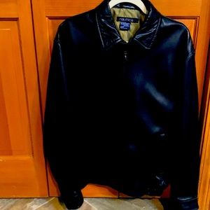 Nautical leather men’s jacket.